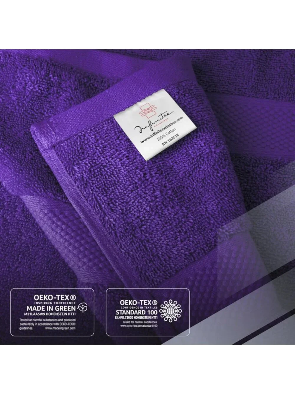 Luxury 8-Piece Cotton Towel Set - Soft, Absorbent Bath Towels & Washcloths
